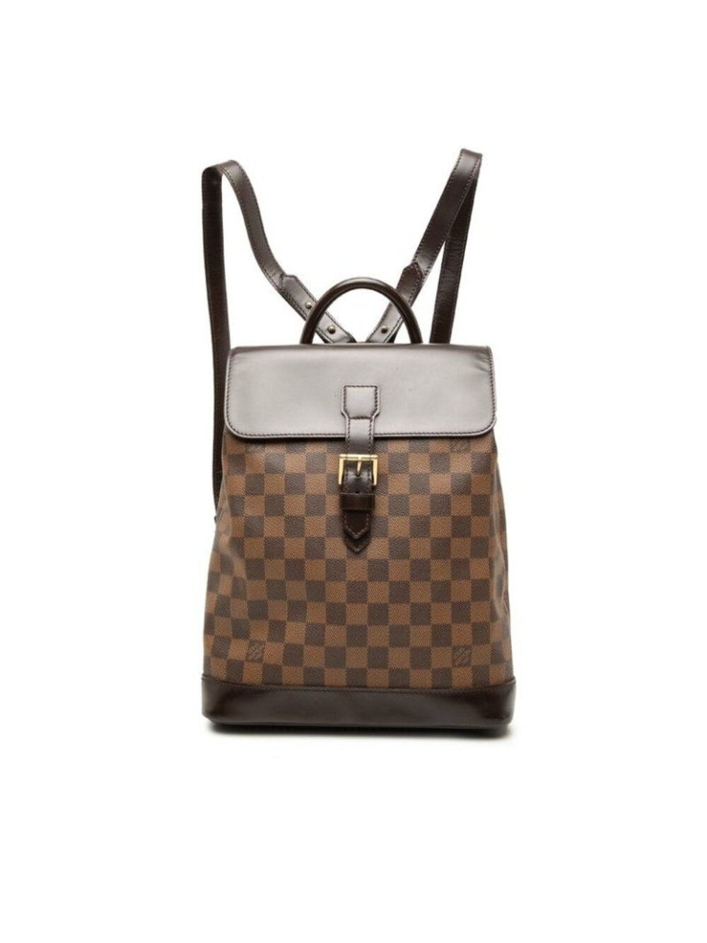 Louis Vuitton Damier Soho Backpack Brown Leather